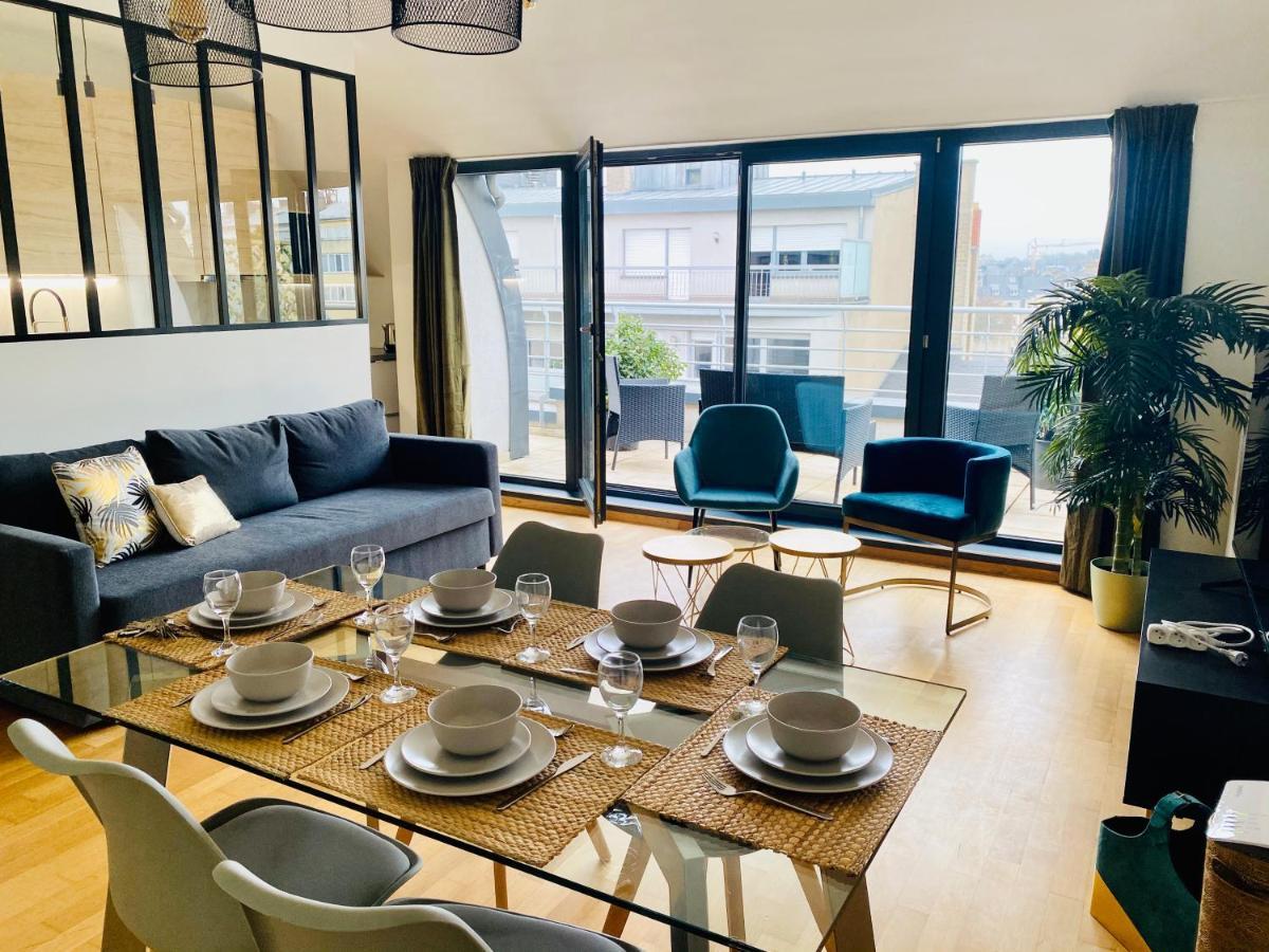 The Luxury Green Penthouse In City Center With Terrace And Free Parking Luxembourg Exterior photo